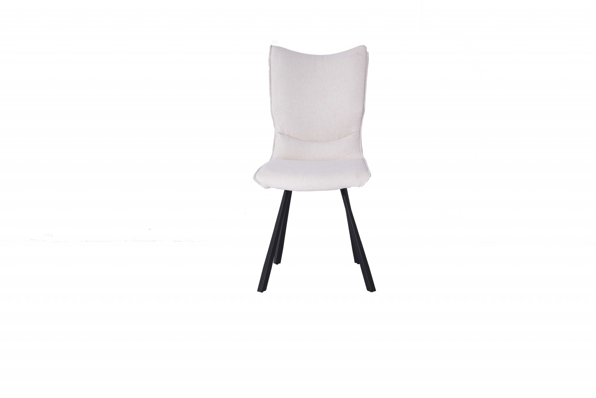 White and Gray Faux Leather Dining Side Chairs Set of 2