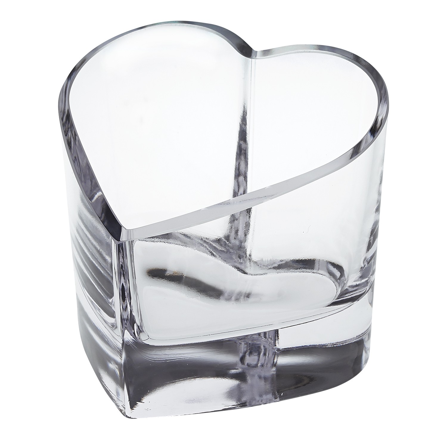 Mouth Blown European Crystal Heart Bowl or Votive