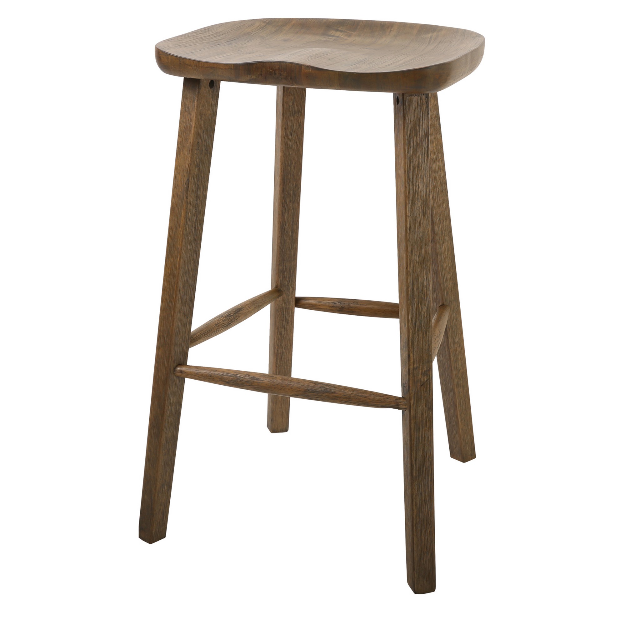 31" Vintage smoke Solid Wood Bar Stool