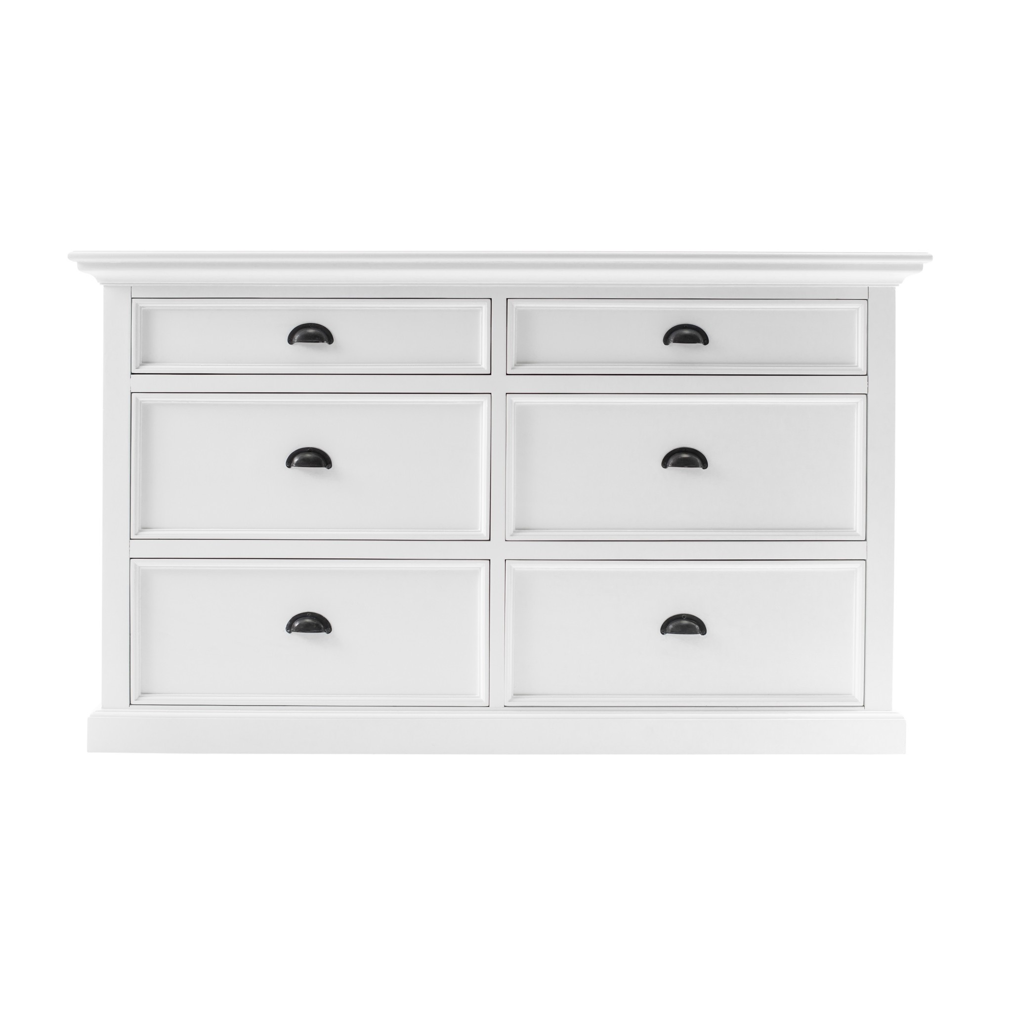 Modern Farmhouse White Six Drawer Dresser