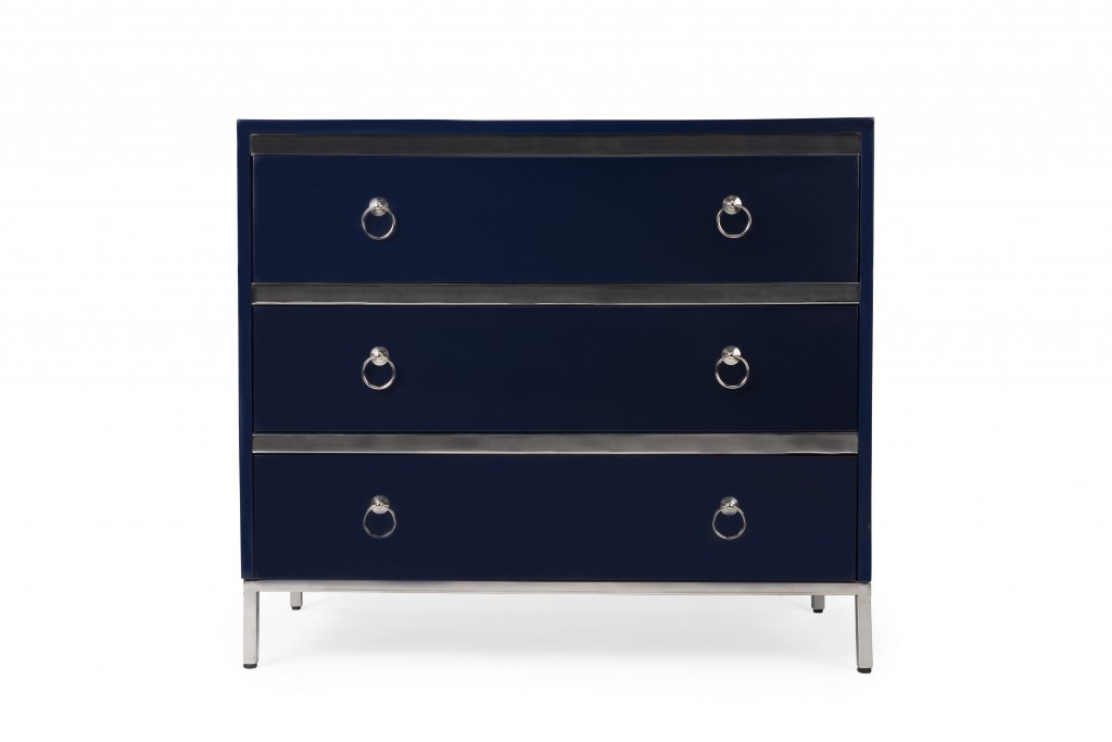 Monika Blue & Silver Accent Chest