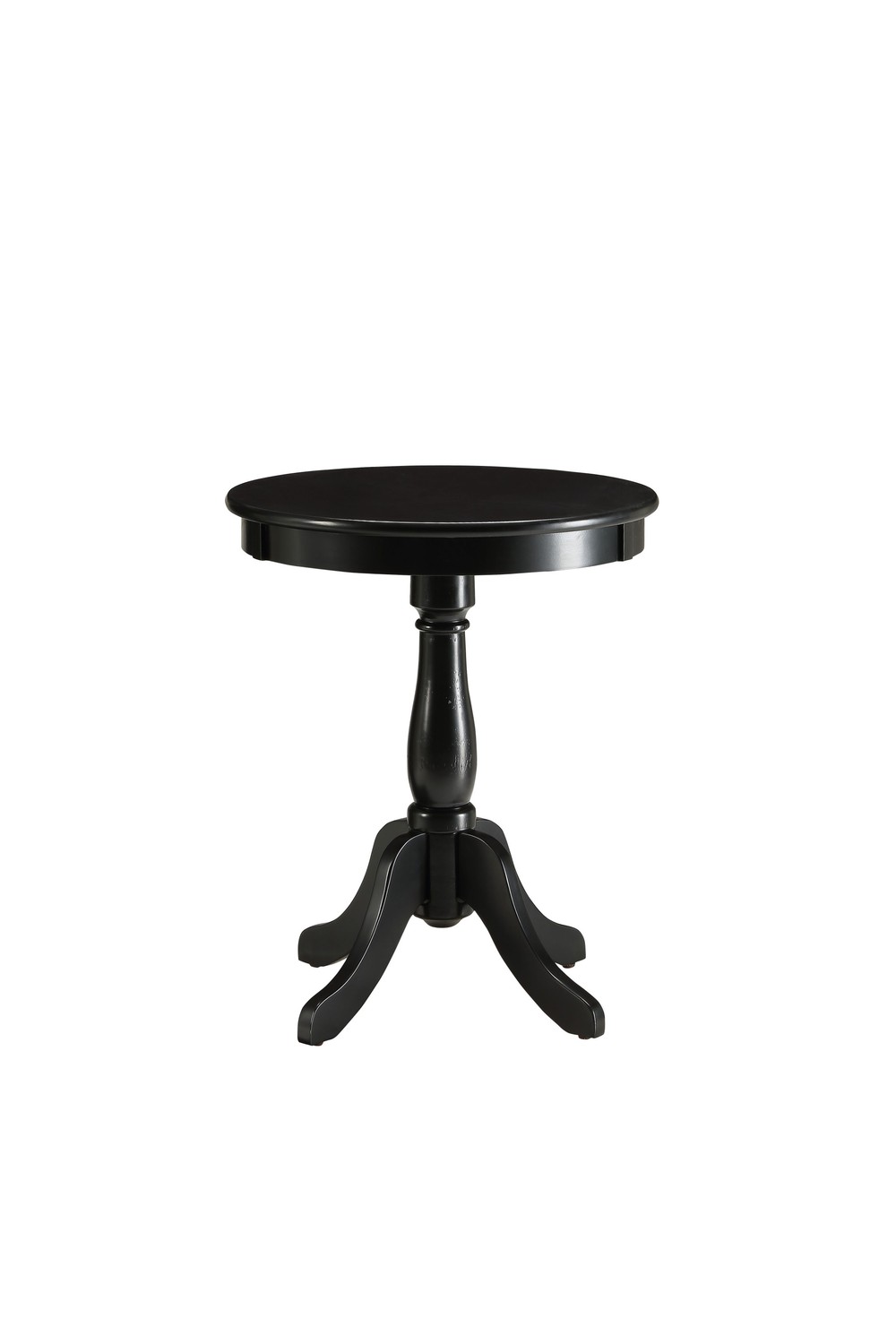 18" X 18" X 22" Black Solid Wood Leg Side Table