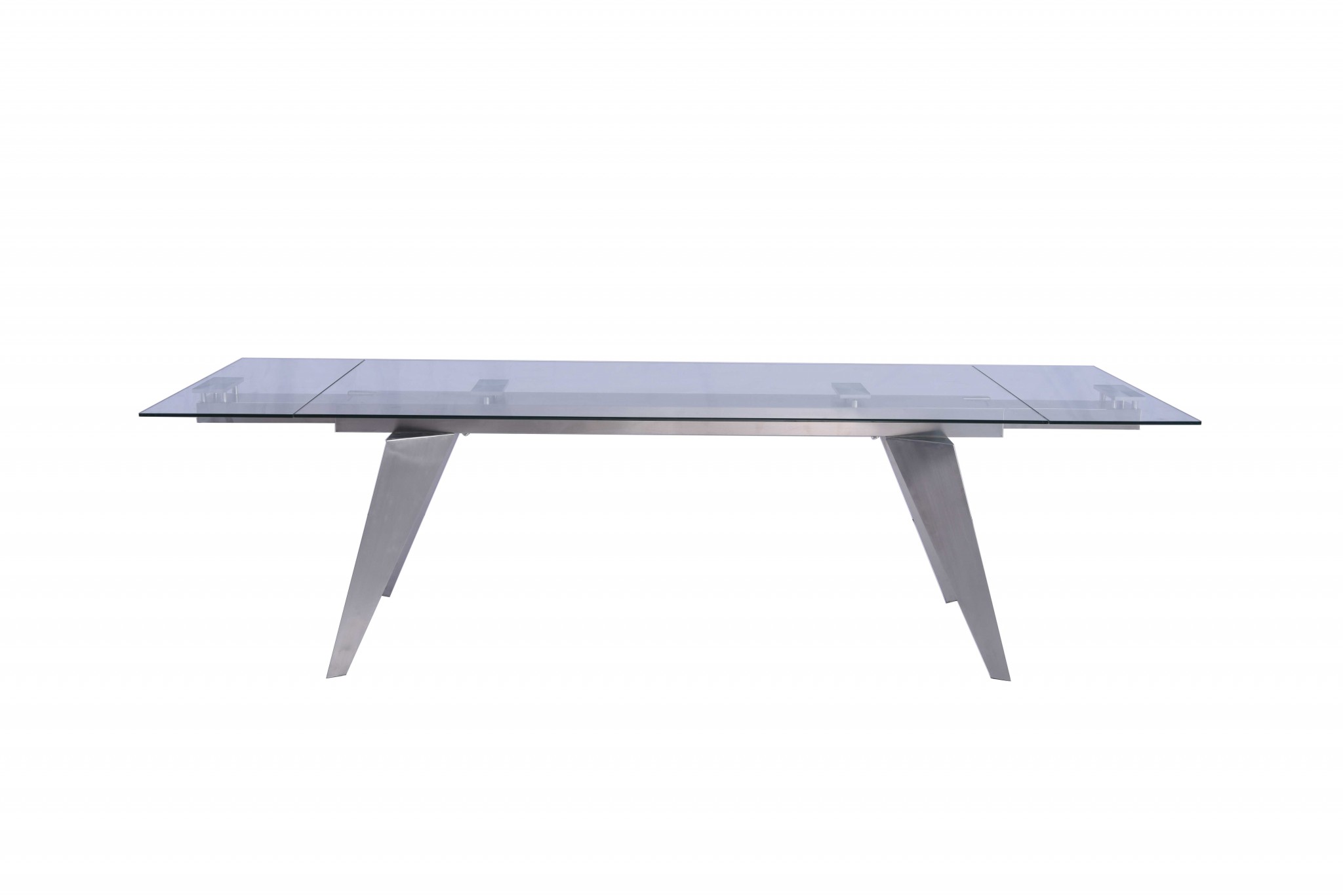 79" X 40" X 31" Clear Glass Extendable Dining Table