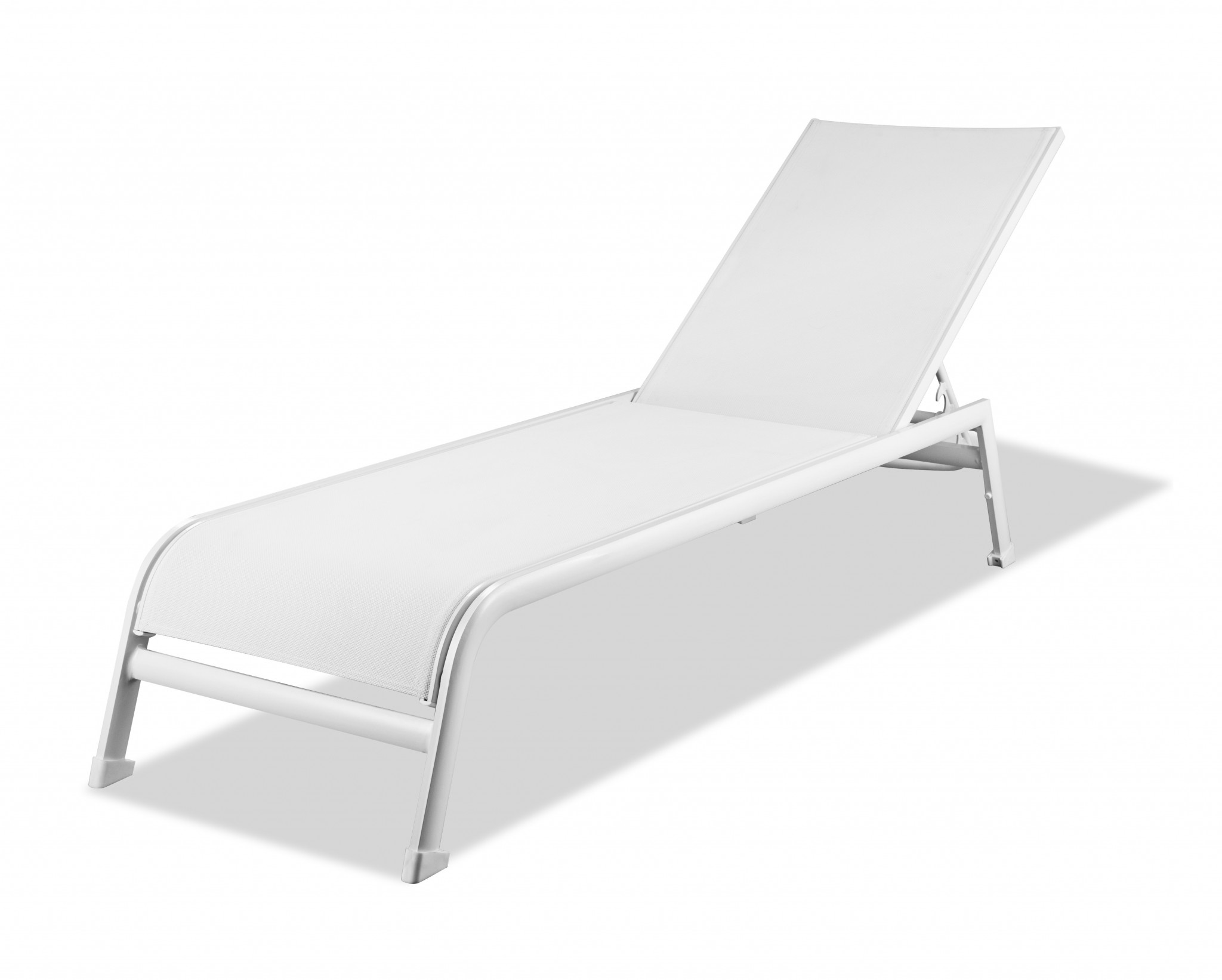 23" X 81" X 13" White Aluminum Chaise