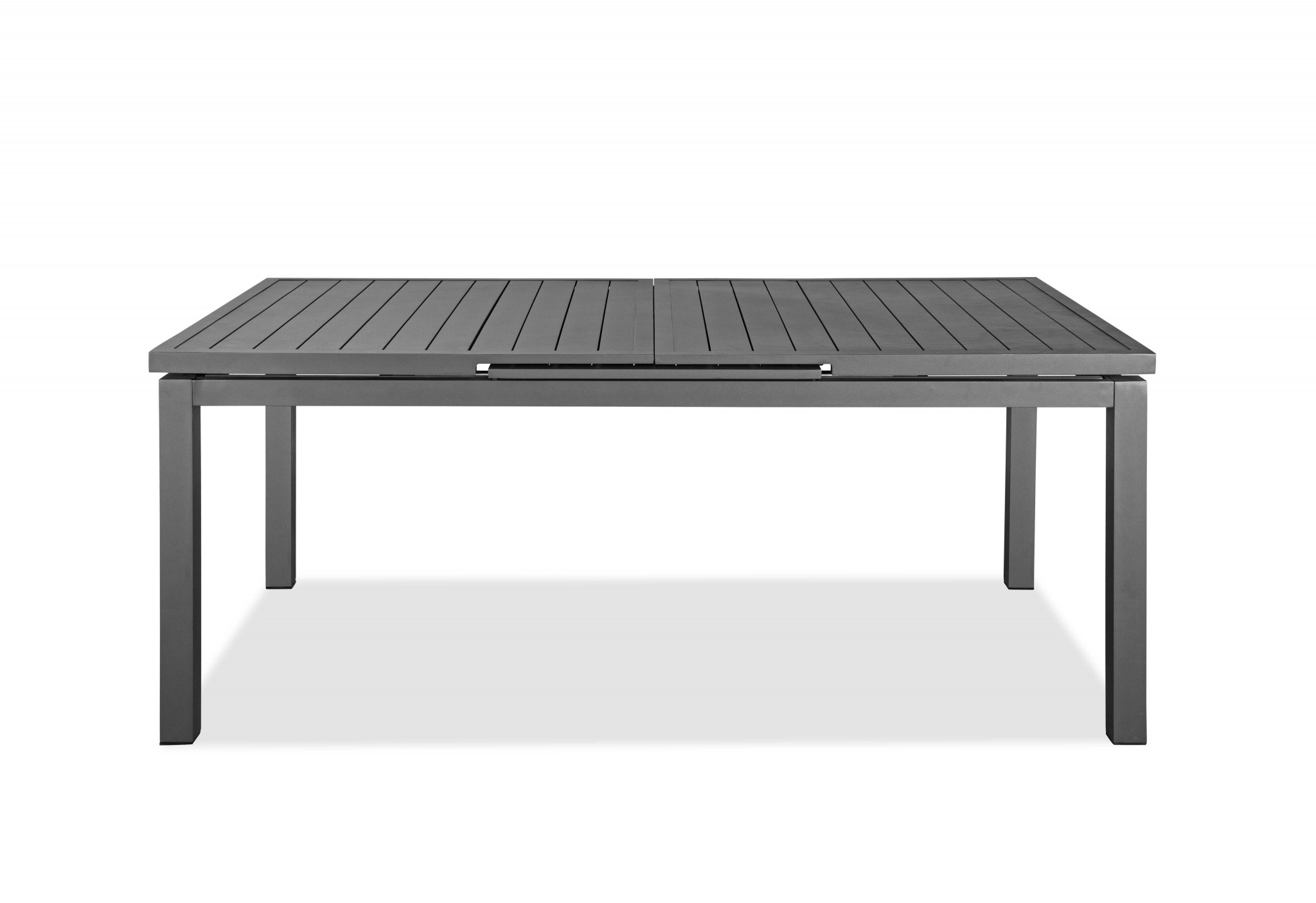 71" X 43" X 30" Gray Aluminum Dining Table