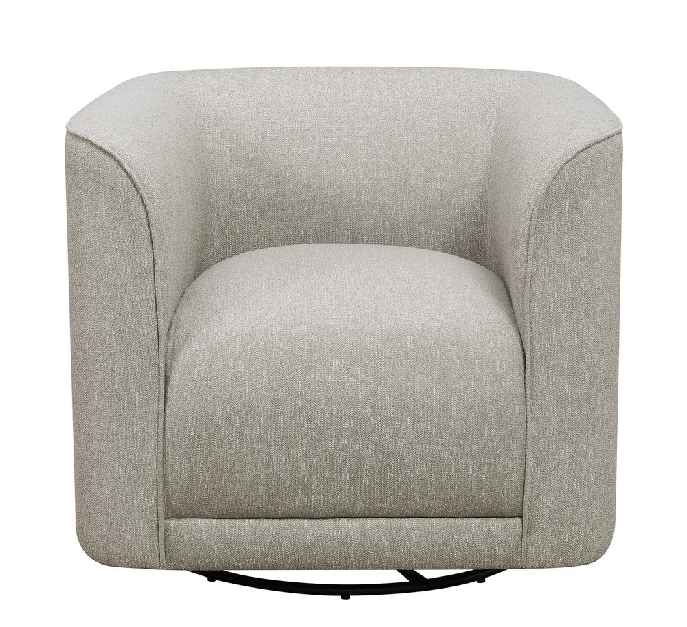 Oversized Dusty Gray Upholstered Accent Chair