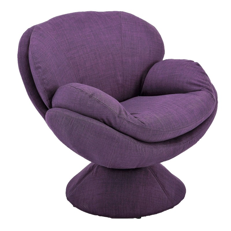 Ultimate Cocoon Purple Swivel Arm Chair