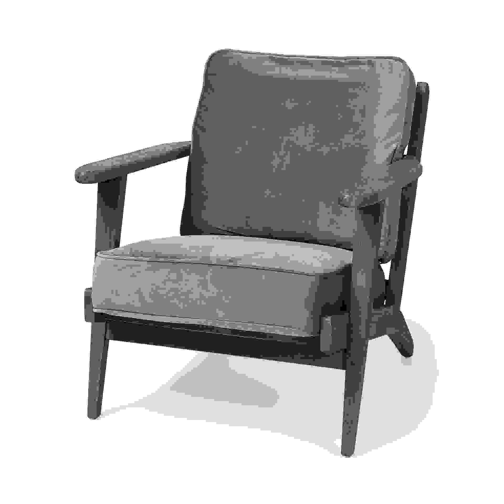 Olive Velvet Accent Chair with Covered Wooden Frame