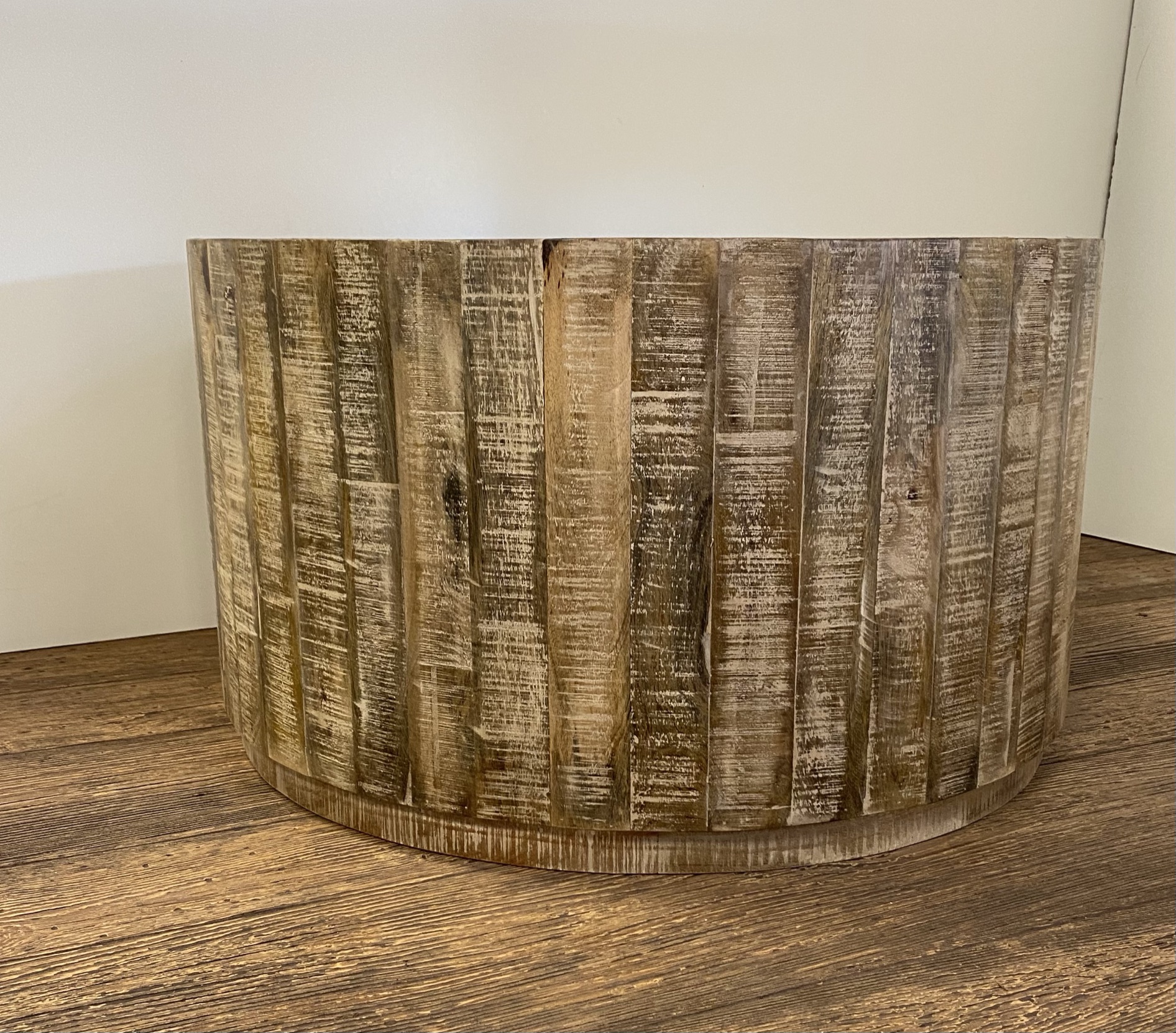 Updated Rustic Round Stump Coffee Table