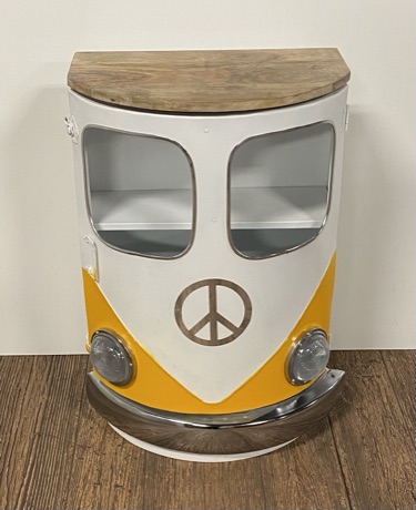 Peace Out Yellow Retro Nightstand