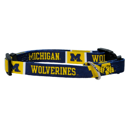 Michigan Wolverines Dog Collar - Medium