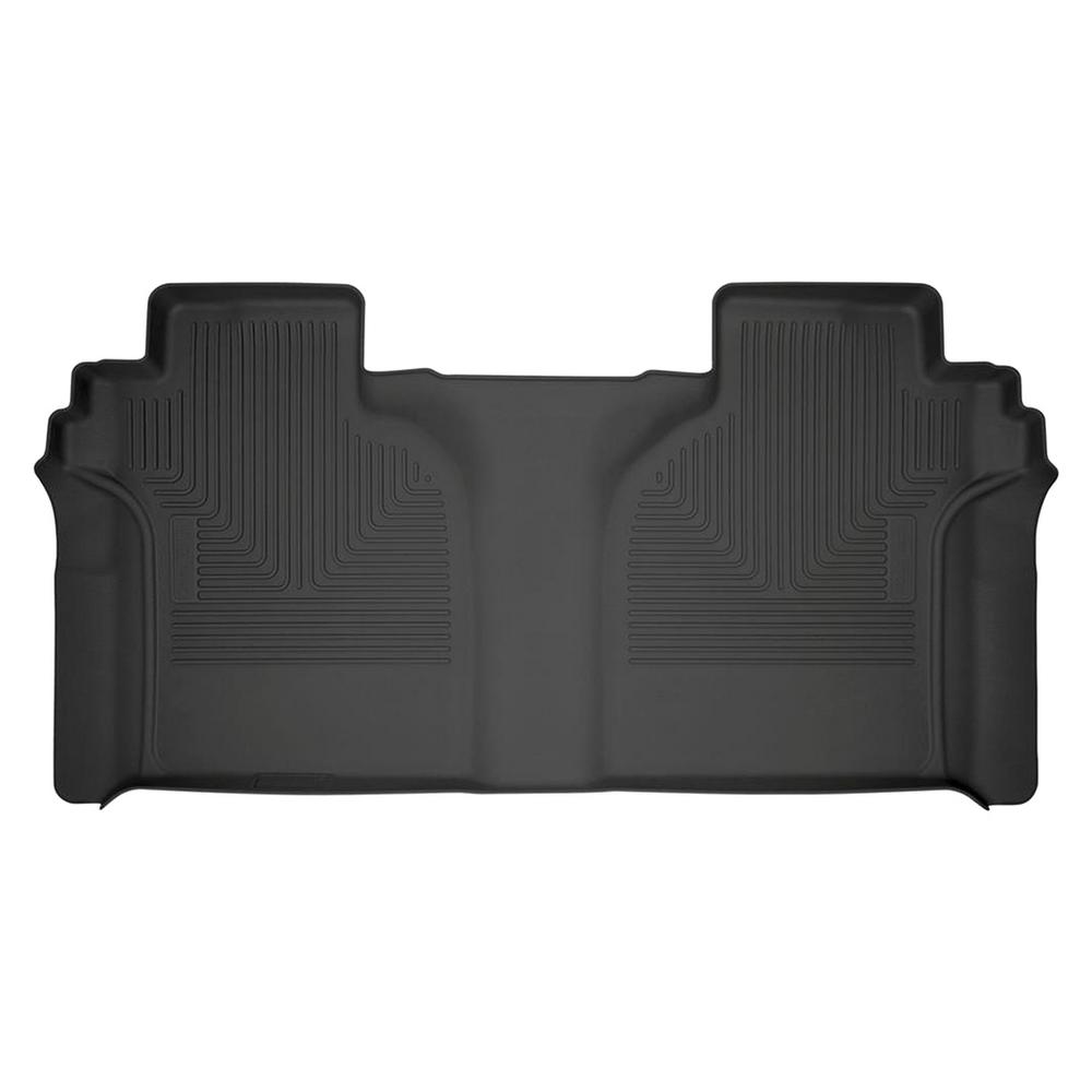 19-C SILVERADO/SIERRA 1500 CREW CAB 2ND SEAT FLOOR LINERS BLACK WEATHERBEATER SERIES