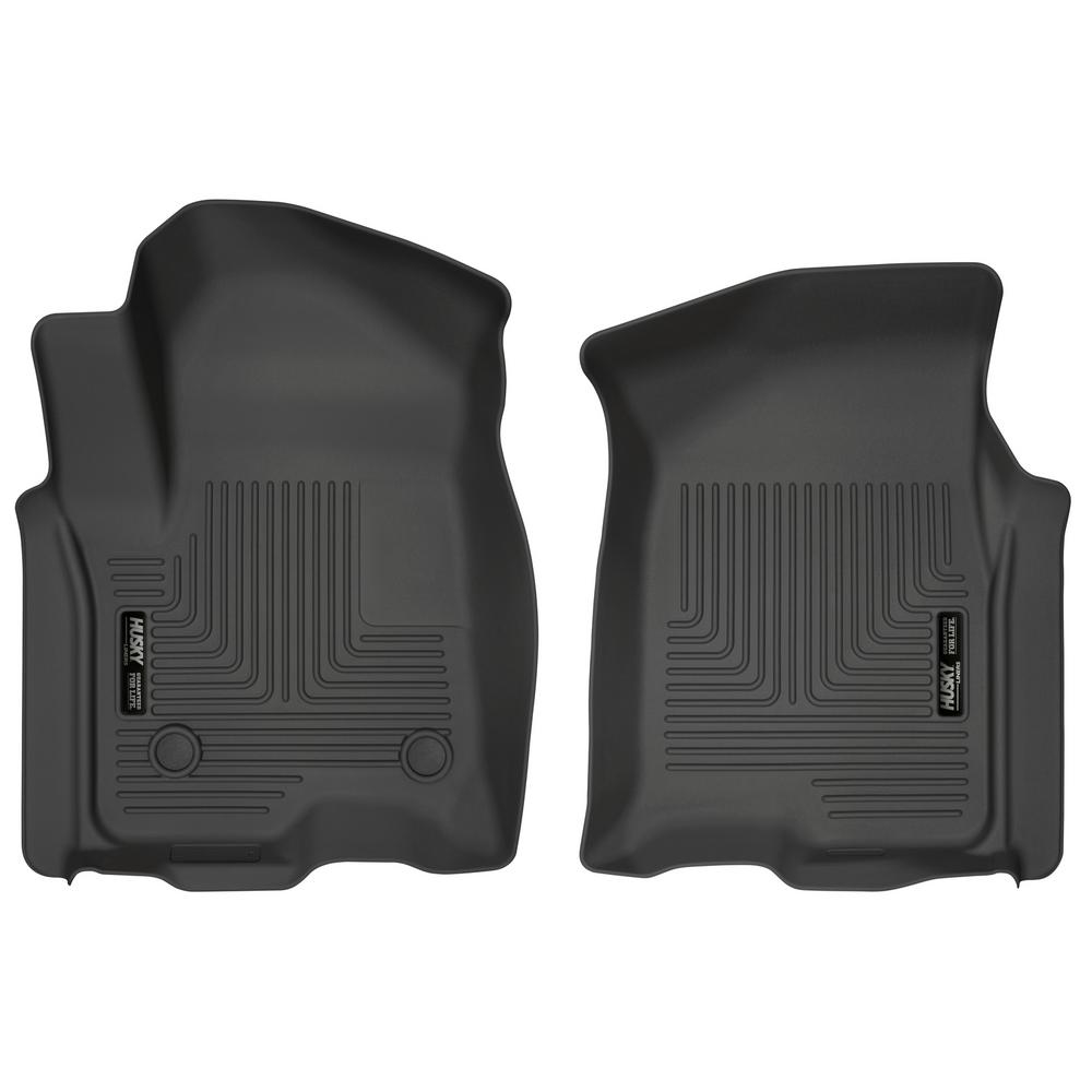 19-C SILVERADO/SIERRA 1500 WEATHERBEATER SERIES BLACK FRONT FLOOR LINERS