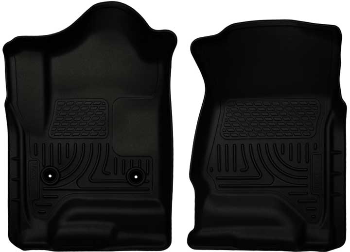 14-18 SILVERADO/SIERRA 1500 STD CAB FRONT FLOOR LINERS WEATHERBEATER BLACK