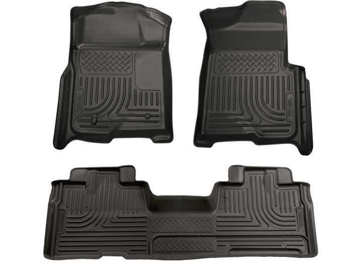 09-14 F150 SUPERCAB WEATHERBEATER FRONT/2ND SEAT FLOOR LINERS BLACK