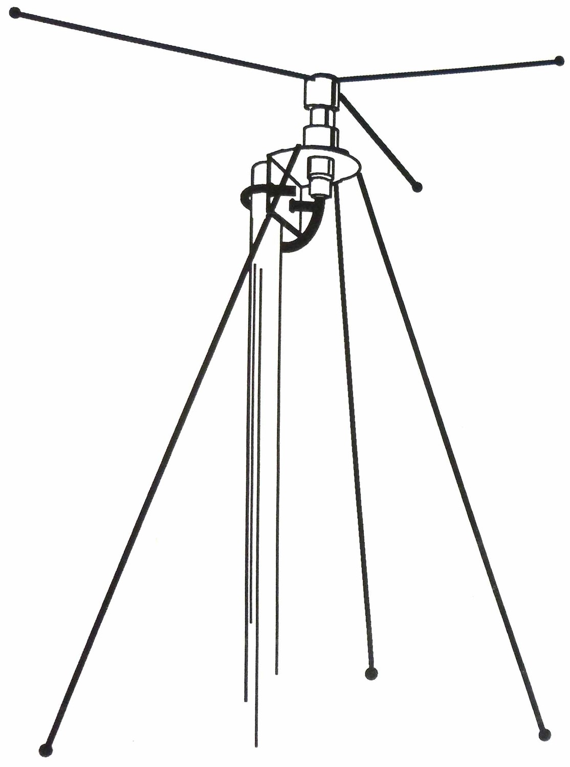 Discone Base Scanner Antenna With 50' Coax & Bnc