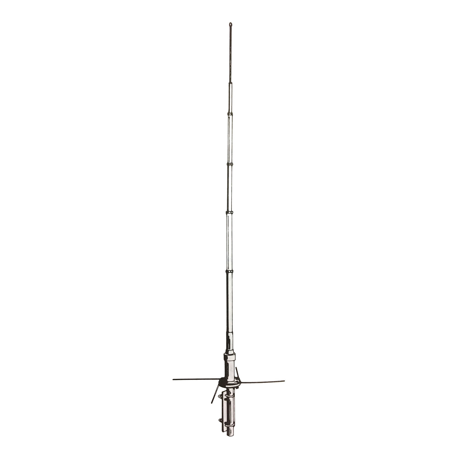 HUSTLER - G7144 15'-4" TALL 144-148 MHZ 2 METER 600 WATT, 7DB  OMNI DIRECTIONAL BASE STATION ANTENNA