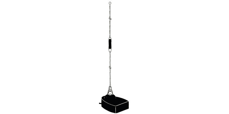 Lip Mount Monitor Tri Band Antenna W/ Bnc Connecto