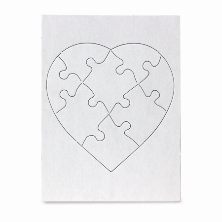 Blank Puzzles 6inx8in Heart 8
