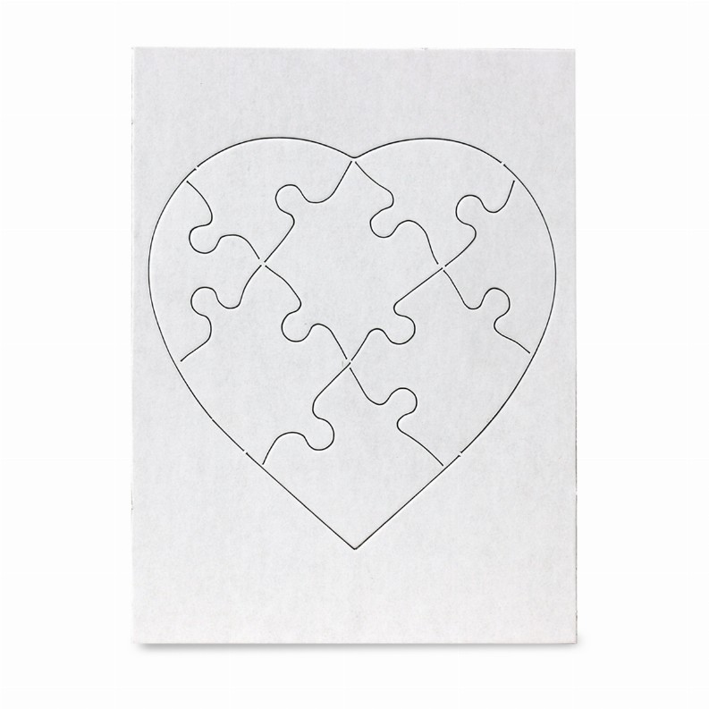 Blank Puzzles 6inx8in Heart 8