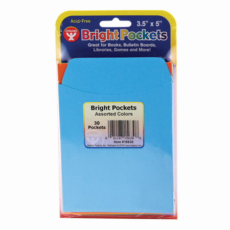 Bright Pressure Sensitive Pockets - 3.5inx5in Light Blue