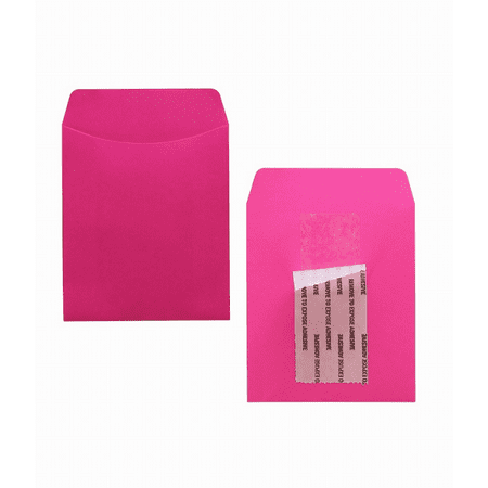 Bright Pressure Sensitive Pockets - 3.5inx5in Raspberry