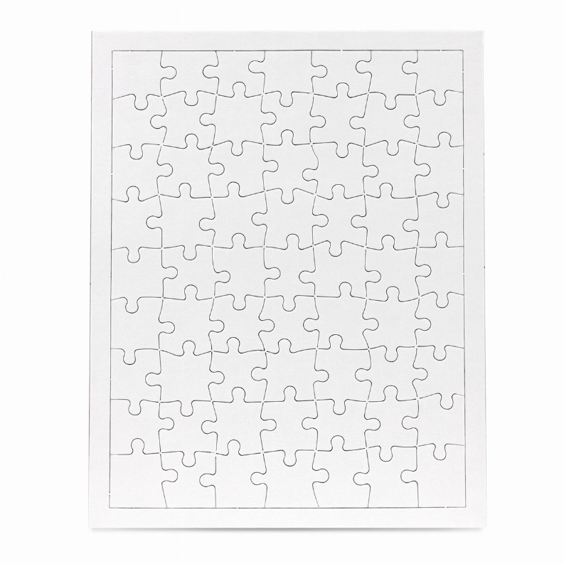 Color Your Own Puzzles - Assortment Rectangular/Frame (63 Pieces)