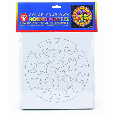Color Your Own Puzzles - Assortment Round/Frame