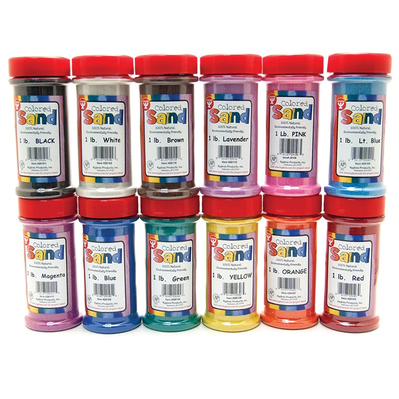 Colored Sand - 1 lb 12 Assorted colors