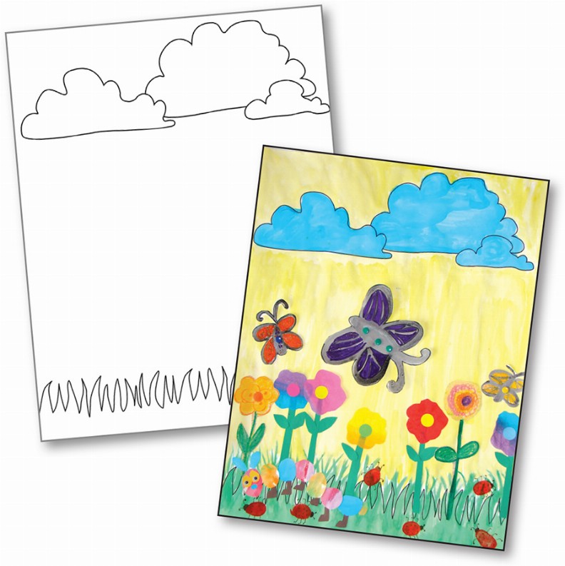Creative Learning Posters - Clouds & Grass