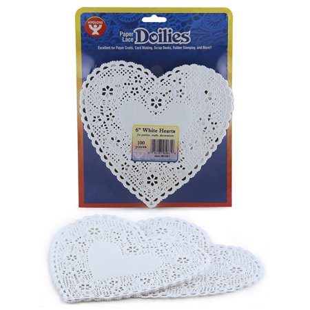 Doilies - 6inWhiteHeart