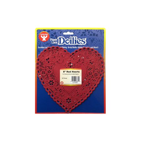 Doilies - 8inRedHeart