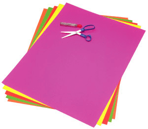 Fluorescent Poster Board - 22inx28in 5 Assorted colors