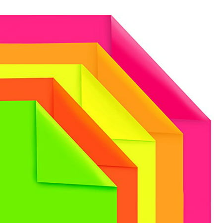 Fluorescent Poster Board - 22inx28in Red, Orange, Green, Yellow & Pink