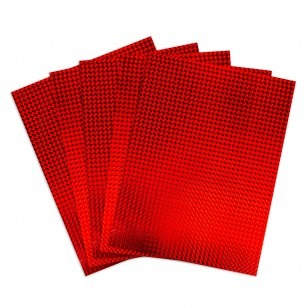 Holographic Card Stock - 8.5inx11inRedMosaic