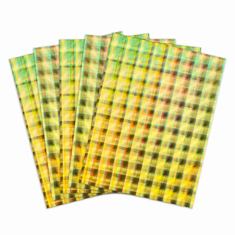 Holographic Card Stock - 8.5inx11inGoldPlaid