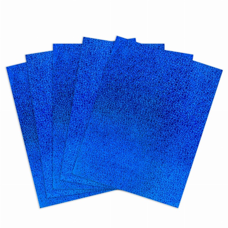 Holographic Self-Adhesive Paper - 8.5inx11in Blue