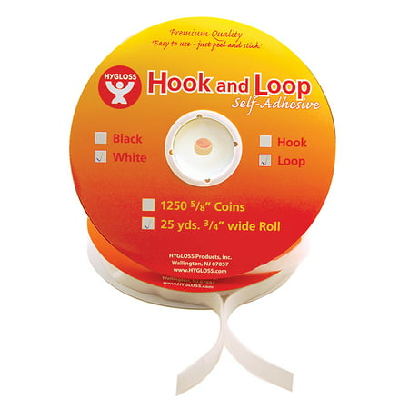Hook and Loop - 0.75 inWhiteRoll