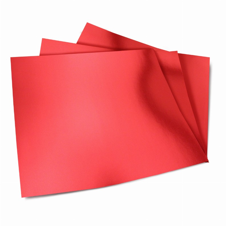 Metallic Poster Board - 12inx12in  Red