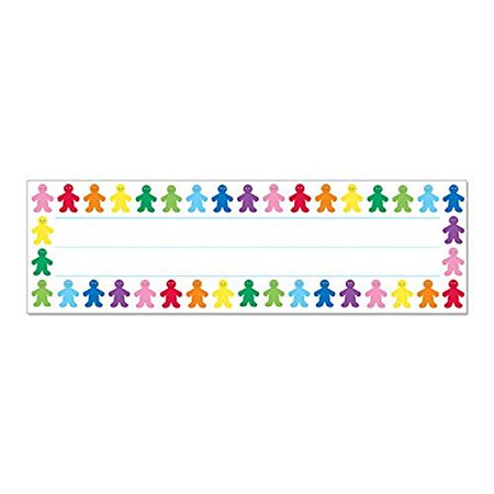 Picture Name Plates -  9.5inx2 7/8 Rainbow People