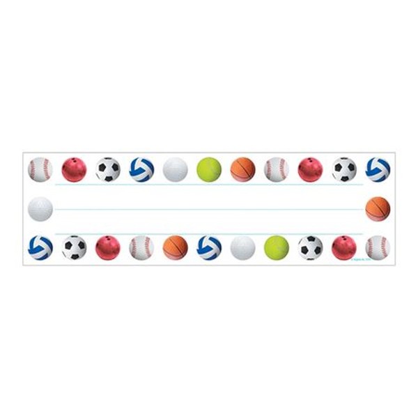 Picture Name Plates - 9.5inx2 7/8 Sports Balls