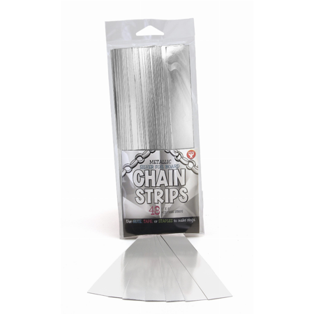 Super Chain Strips - 1in. x 8in Metallic Silver Foil Board