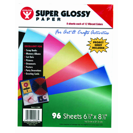 Super Glossy Paper - 8 1/2inx1040 Sheets, 16 Assorted Colors