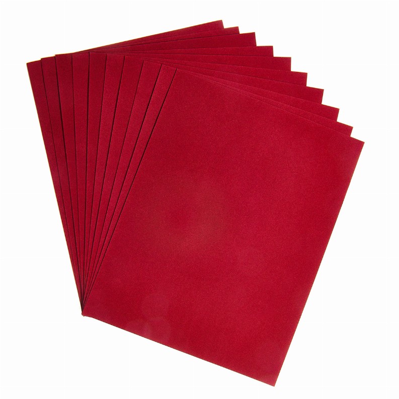Velour Paper - 8.5inx11in Red