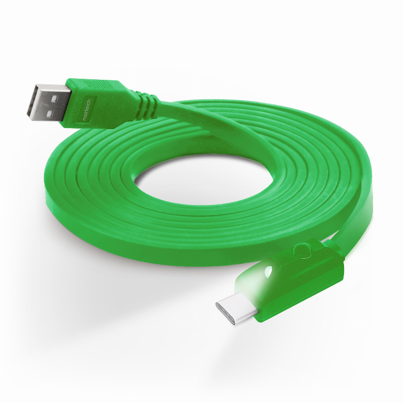  LED USB-A to USB-C 2.0 Charge/Sync Cable - 6FT Green