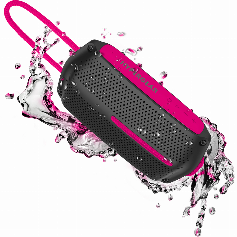  Wave Water Resistant Wireless Speaker - Black/Pink