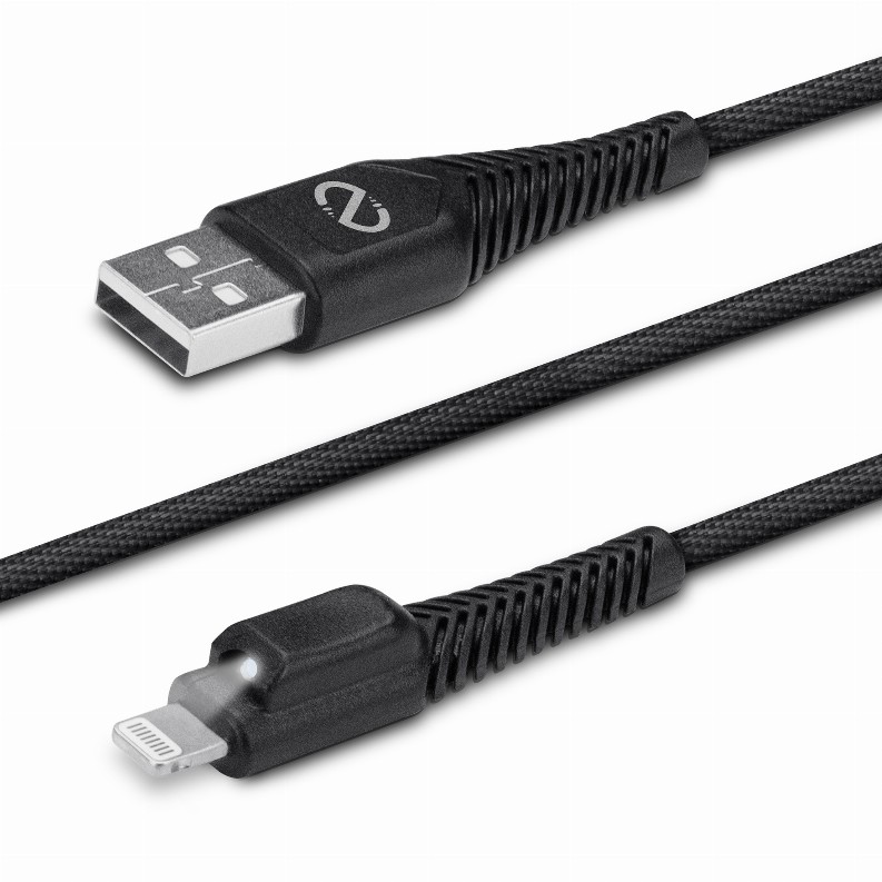 Rugged LED MFi Lightning Charge & Sync Cable 4ft