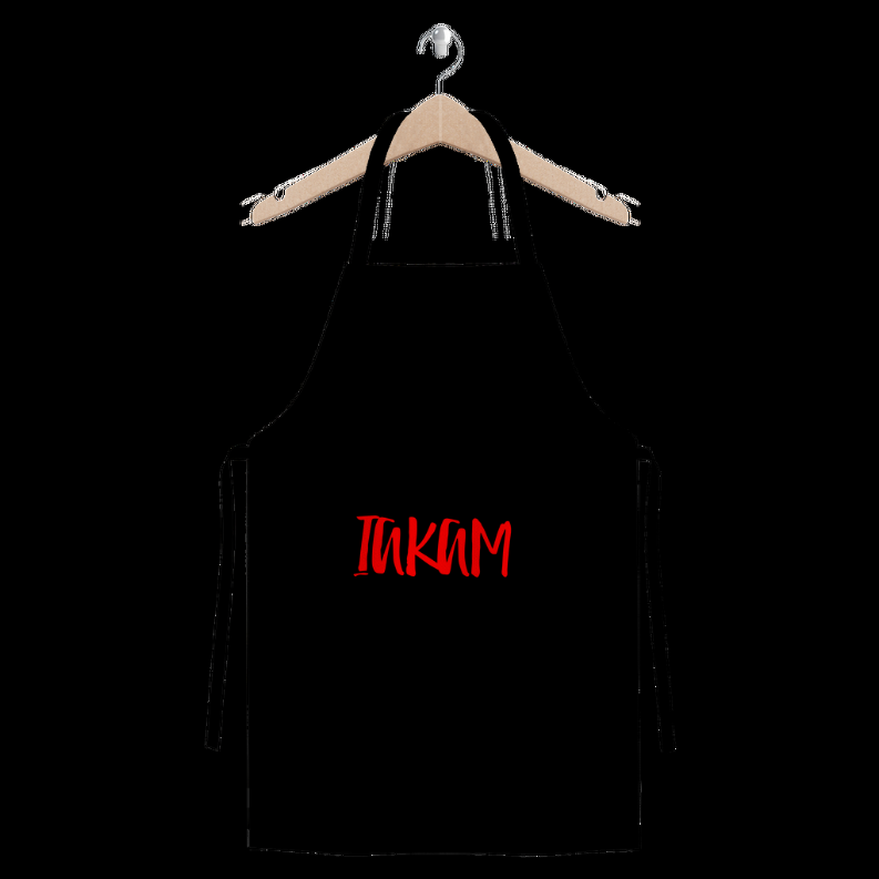 IAKAM Red Premium Jersey Apron   One Size   Black