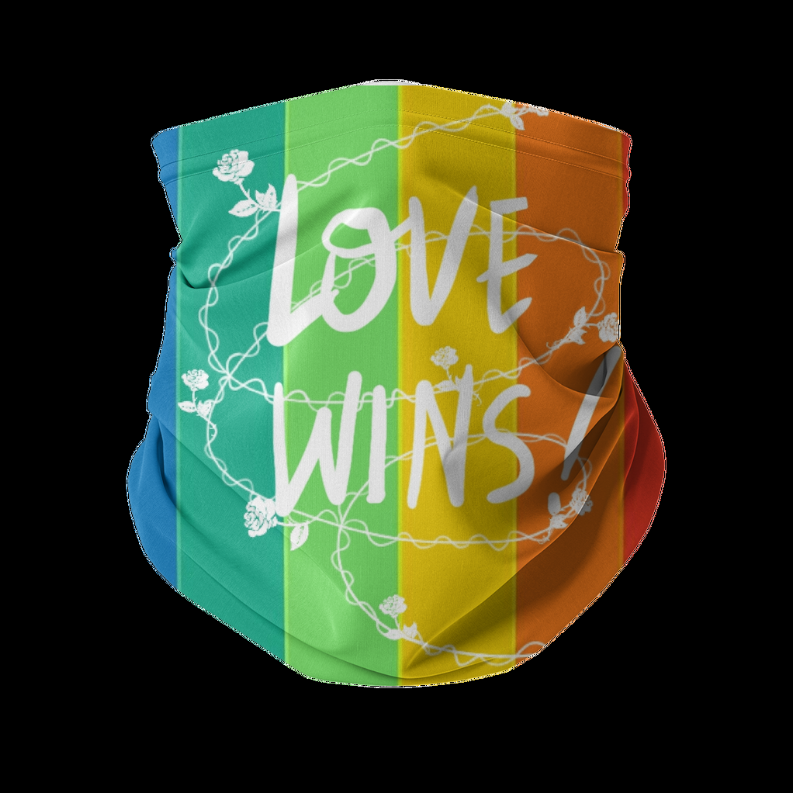 Love Wins Sublimation Neck Gaiter  M/L   2 Layer