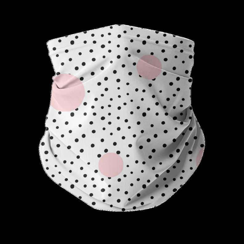 PRETTY Neck Gaiter   XS/S   Black/White/Pink 1 Layer